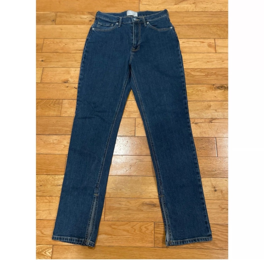 New Frame Denim Women's Dark Blue Straight Jeans size 27,28 - Picture 3 of 10